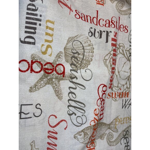 Better Homes & Gardens Coastal Beach Themed Fabric 1 yard + 29” x 56” Cotton Ble - Picture 3 of 6
